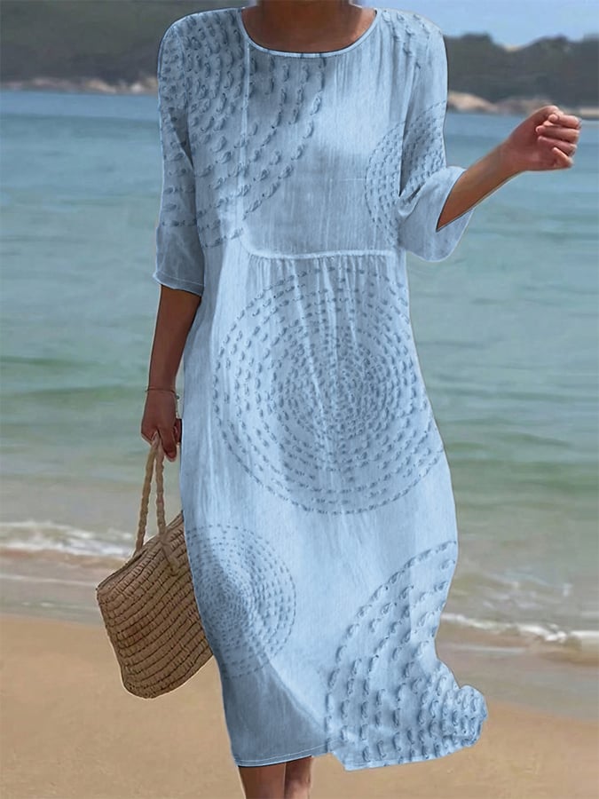 Laguna | Light Blue Embroidered Dress